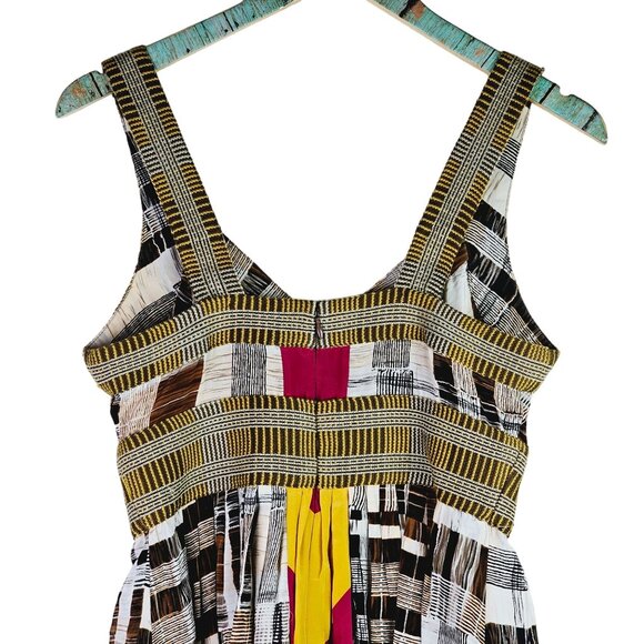 Plenty by Tracy Reese Anthropologie Multi Texture 100% Silk Sleeveless Dress, 4 - Picture 6 of 9